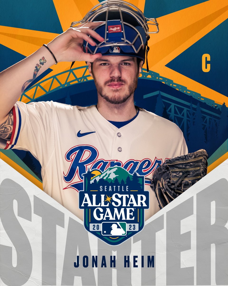 It's Heim's Time to shine. ⭐️ @Jonah_heim6 is starting the All-Star Game!