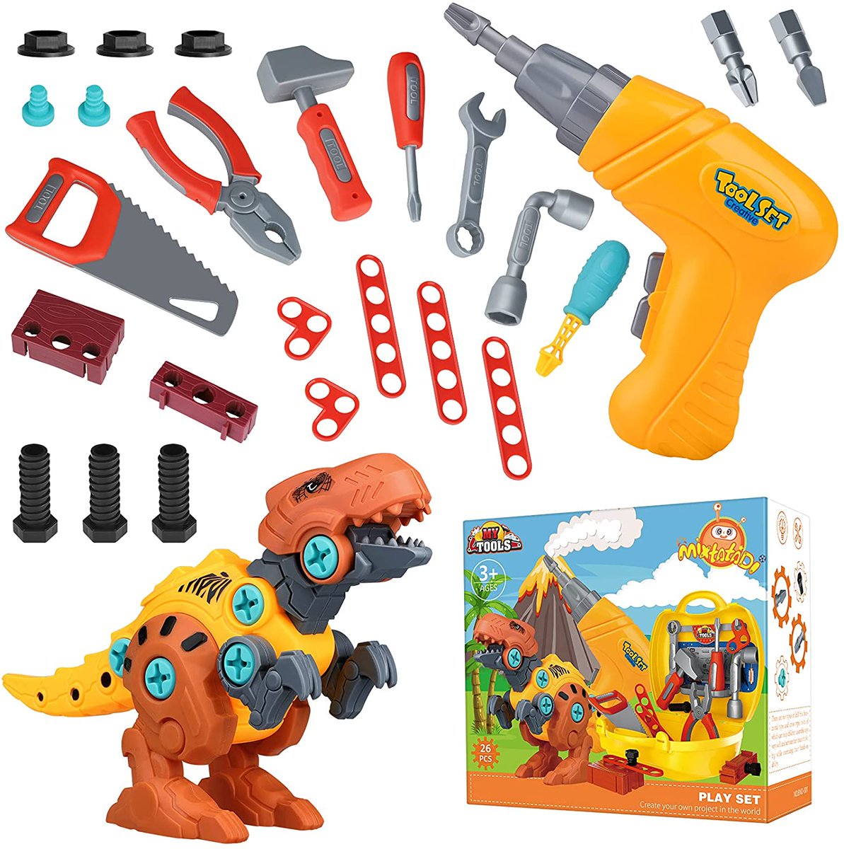 Double the fun, double the learning!  Our Dinosaur Toys & Kids Tool Set combines the excitement of assembling a moving dinosaur with the joy of using real tools. Perfect gift for creative minds! '
#dinosaur #toys #dinosaurtoys #learningtoys  #funlearning #funny#USA#WestVirginia