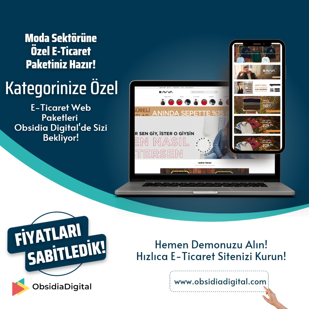 Tekstil&amp;Moda E-Ticaret Paketimiz Avant Yayında!

Hemen Demo Talebiniz İçin;

obsidiadigital.com

#webtasarim #eticaret #Turkiye #entegrasyon #n11 #trendyol #hepsiburada