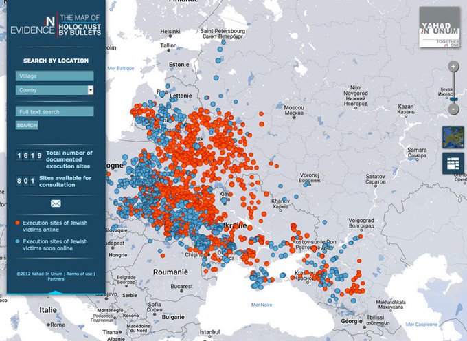 UCL_Holocaust's tweet photo. OTD in 1941, Einsatzgruppen D began its operations in Bessarabia. 
By the end of August c.150,000 Jews were murdered.  
Help YP learn about 'Holocaust by bullets' using Unit 4.3 of our textbook, or explore @yahadinunum's #InEvidence &amp; its digital map: https://t.co/h4SckvSSjG RT https://t.co/QMCL7rLe1w