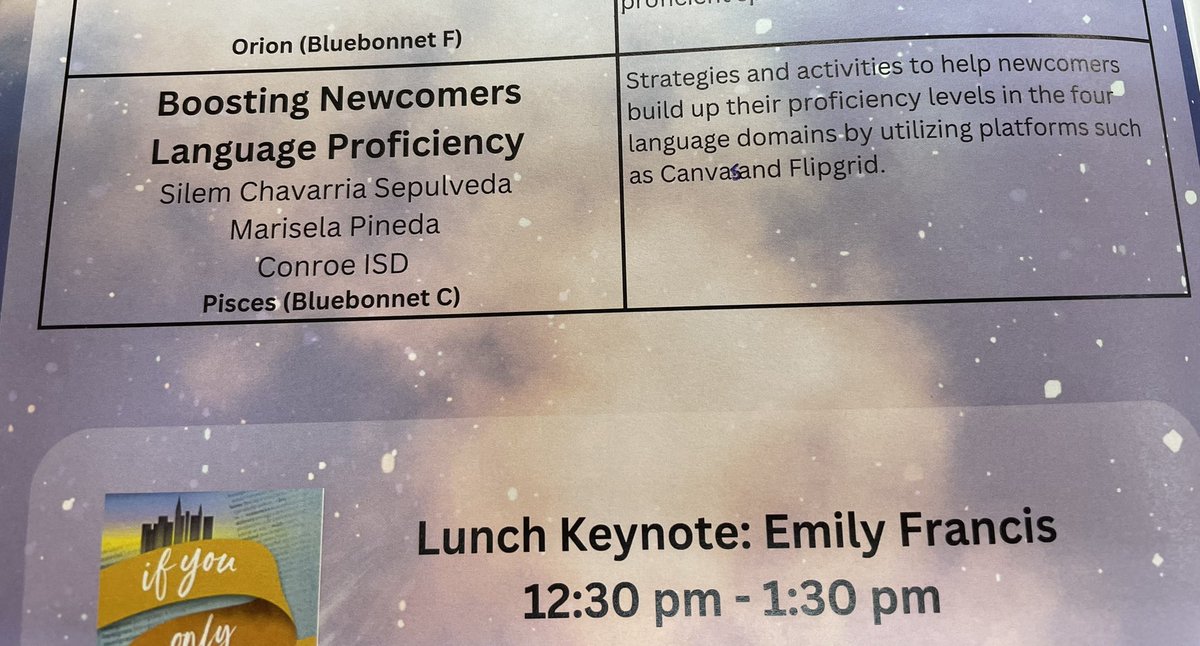 Had the pleasure of presenting <a href="/escregion6/">Region 6 ESC</a> the Region 6 Bilingual/ESL Title III conference &amp; got to hear from great presenters!! <a href="/emilyfranESL/">Emily Fɾαɳƈιʂ</a> can’t wait to read your book! Thank you for sharing your journey with us today!
<a href="/WashingtonCISD/">Washington HS, Conroe ISD</a>
<a href="/bileslcisd/">Bilingual/ESL CISD</a>