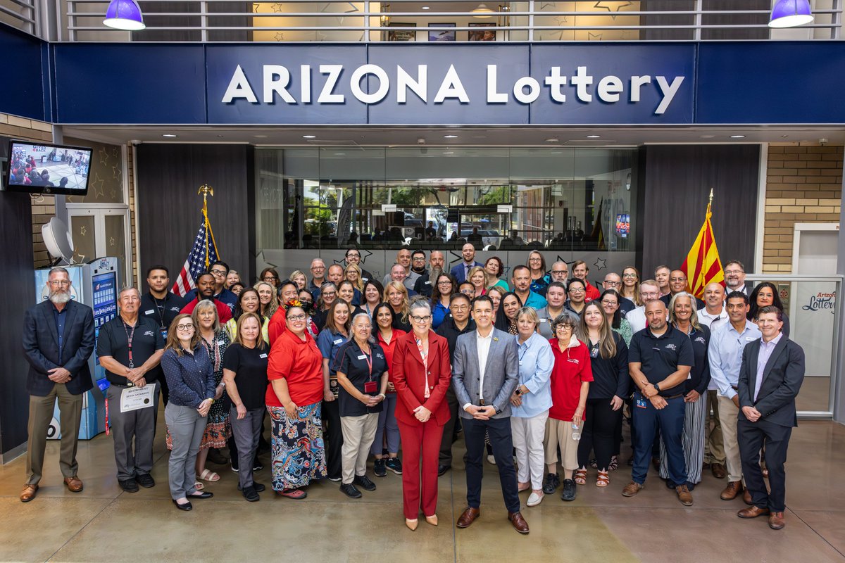 It was an exciting day as we welcomed <a href="/GovernorHobbs/">Governor Katie Hobbs</a> to the Arizona Lottery to meet with our team and celebrate another year of hard work and record-breaking Gives Back beneficiary transfers.

Here's to another year of doing good for the state of Arizona, together!