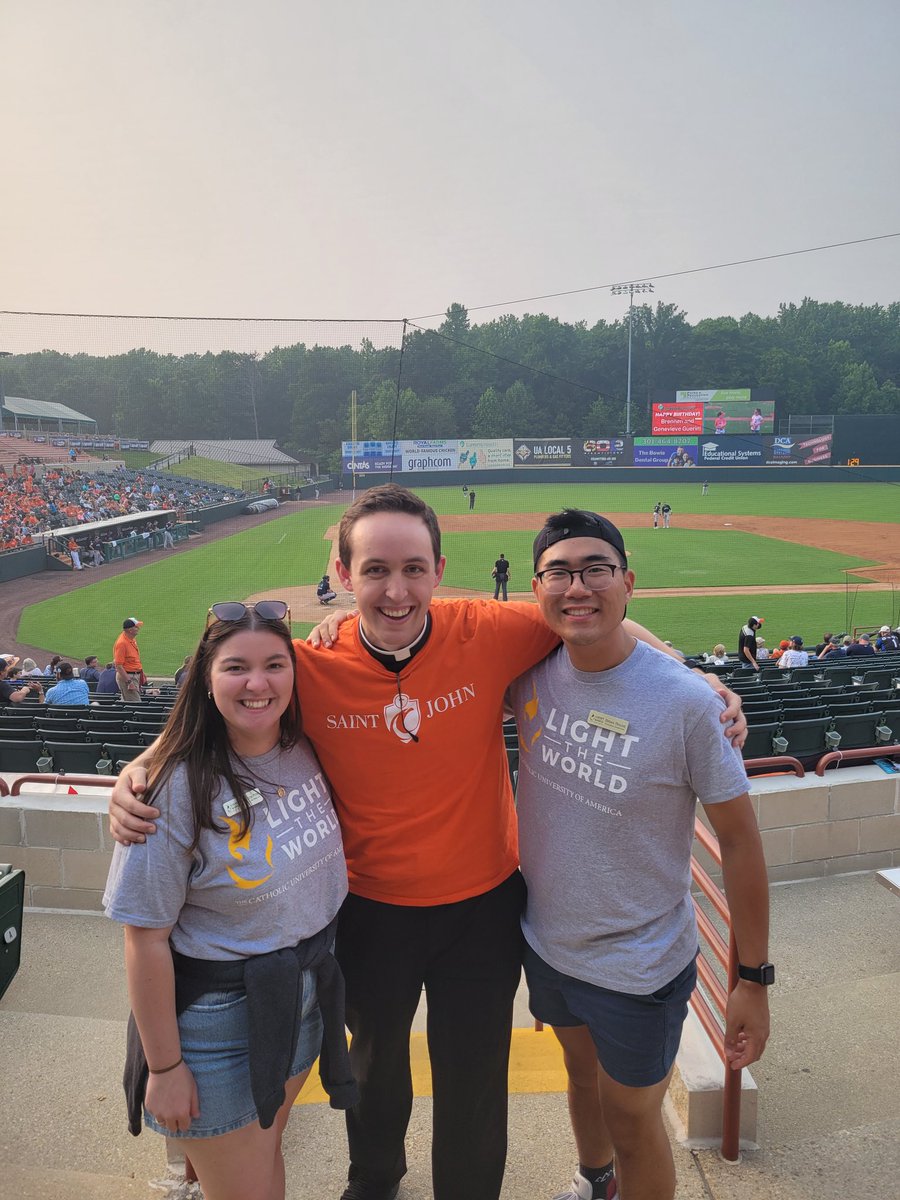 lighttheworlddc's tweet photo. Ran into a LtW! Alumn! Connor, a current seminarian at St. John's parish is a former participant &amp; counselor!! 
#lighttheworld4ever https://t.co/vmmHzo9PkD