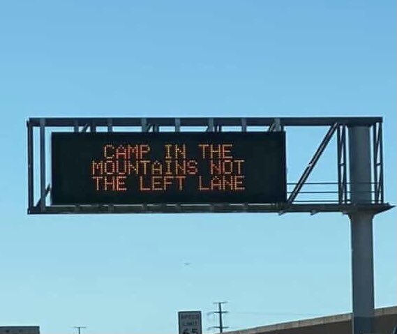 VegasIssues's tweet image. The people in charge of the freeway signs are fed up with y’all. 💀