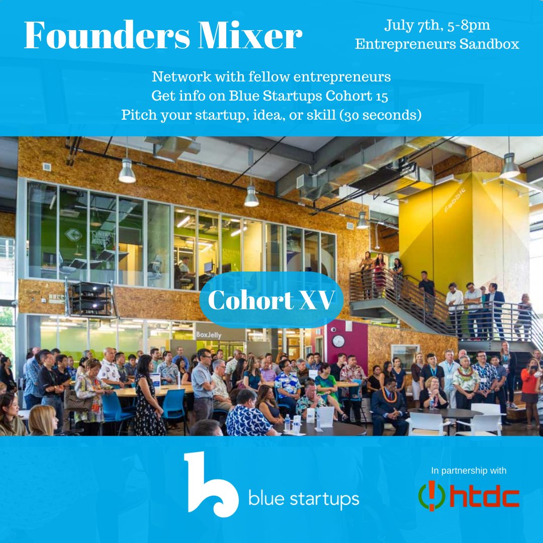 hawaiitechcal's tweet photo. Learn more about the upcoming @BlueStartups cohort 15 (September 25 – December 15). Pitch your idea, startup, or skill and network with Hawaii’s entrepreneurial community. https://t.co/fi1JDOXmD4 https://t.co/0Q8yjwyCqT