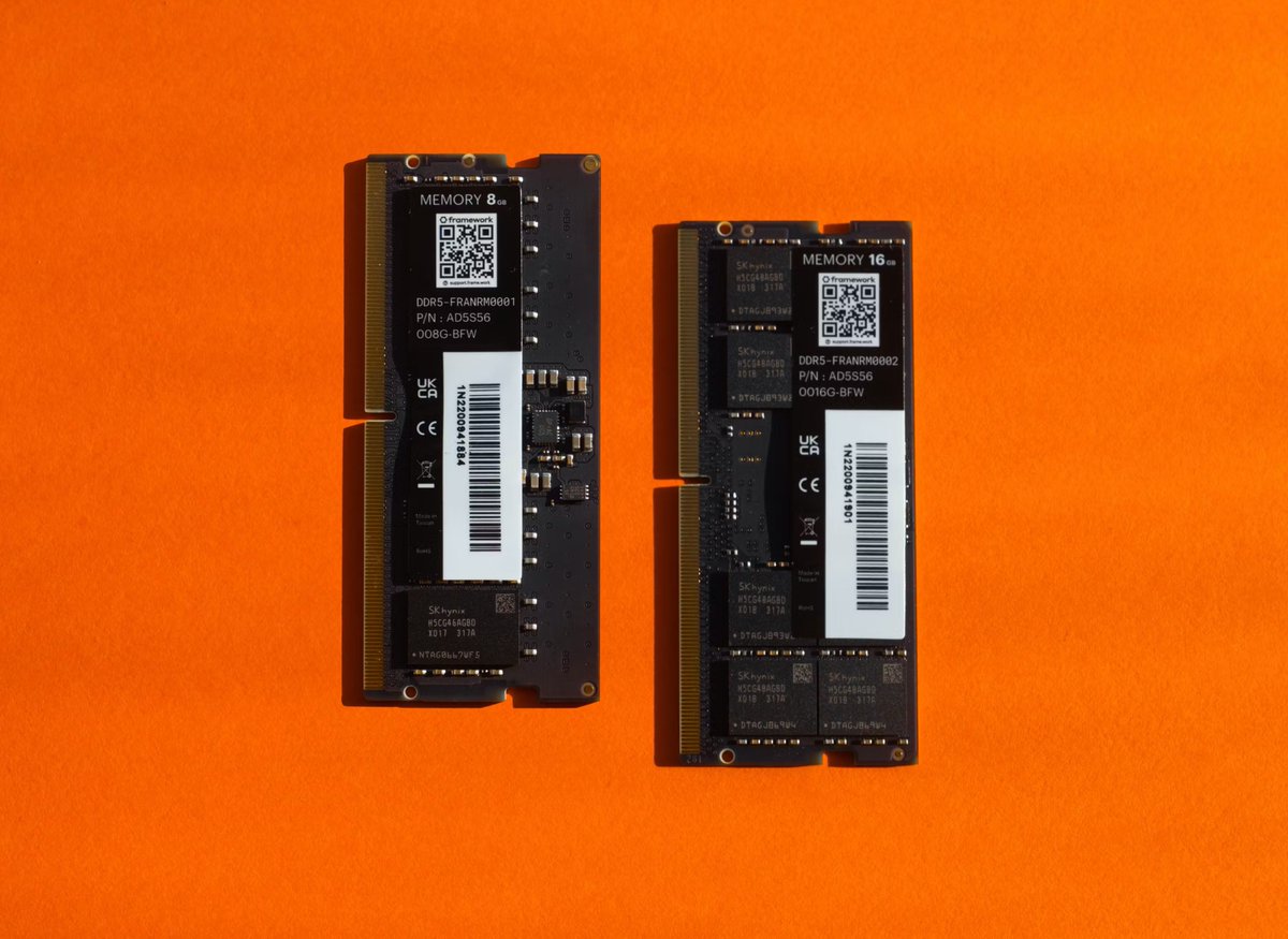 FrameworkPuter's tweet image. In the latest Framework Laptop 16 Deep Dive, we go into the memory and storage systems, including a preview of our new custom-label DDR5-5600 modules: frame.work/blog/framework…