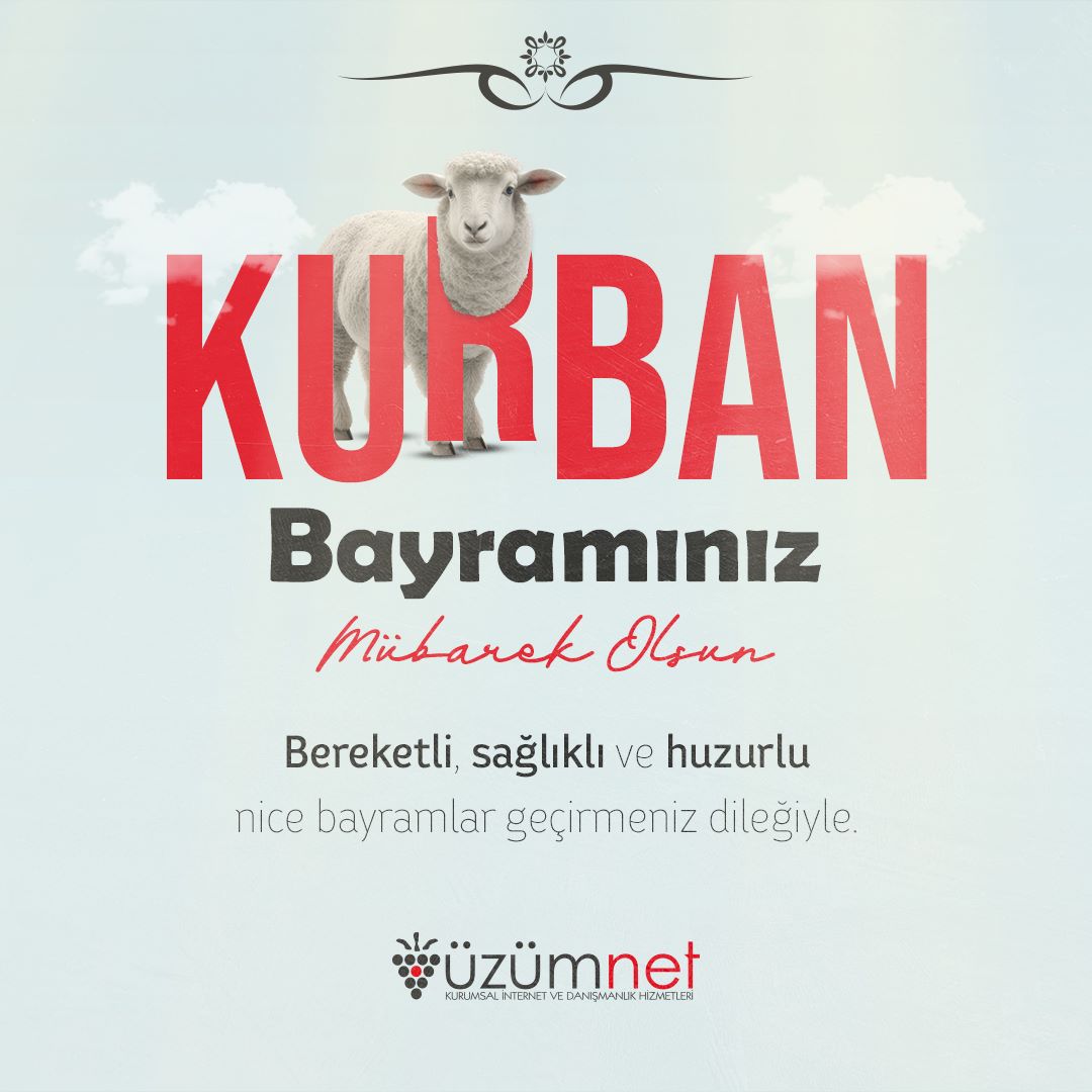 Bereketli, sağlıklı ve huzurlu nice bayramlar geçirmeniz dileğiyle...

#kurbanbayramınızmübarekolsun