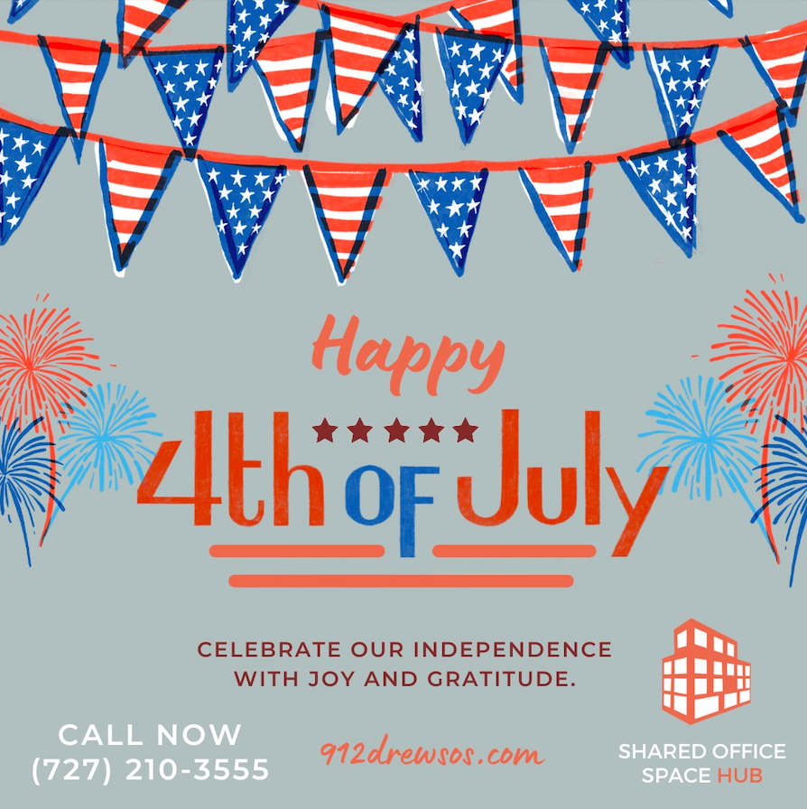 912SOSHub's tweet photo. Join us at Shared Office Space Hub as we celebrate 4th of July together. Enjoy a day of work, collaboration, and community in the spirit of freedom and innovation. Let's make this Fourth of July one to remember!

#americanflag #happyfourthofjuly #landofthefree #happyfourth https://t.co/JfjYRNXvIJ