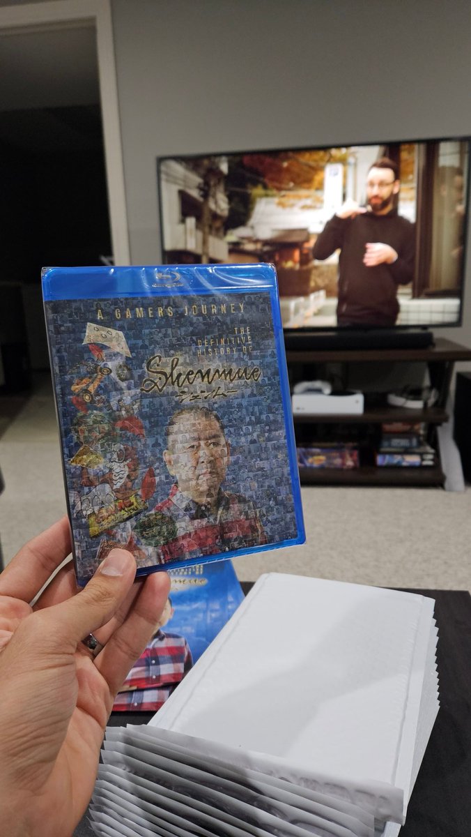 Watching <a href="/shenmuedoc/">A Gamers Journey:The Definitive History of Shenmue</a> while packaging Blurays of <a href="/shenmuedoc/">A Gamers Journey:The Definitive History of Shenmue</a> 🙃