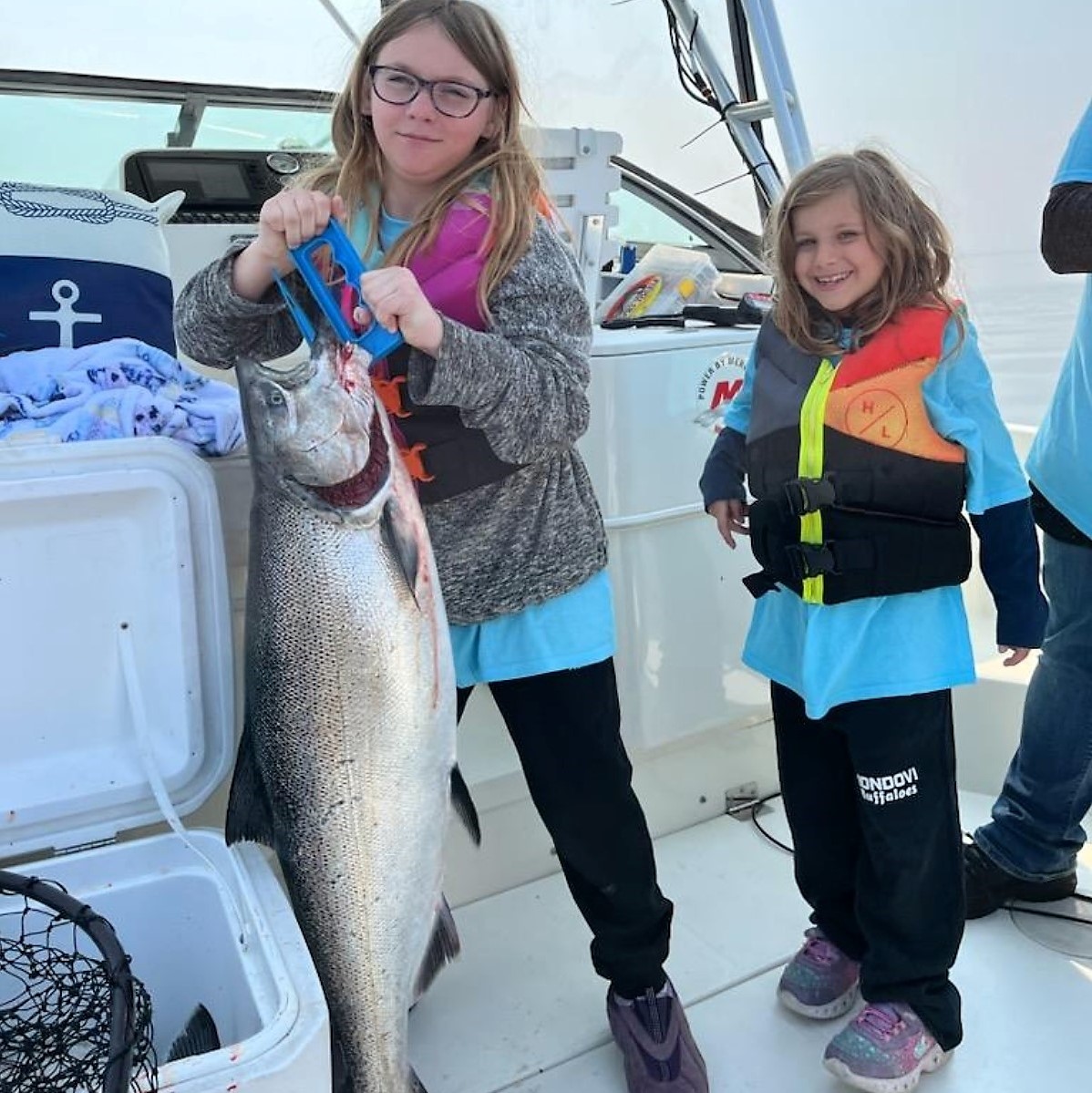 Catching her first fish was a thrilling experience for Katelynn. Captain Alex and first mate were kind and accommodating, which made their trip a success. God bless! #childswish #ussa #fishing #fishinglife #outdoors #DisabilityInclusion