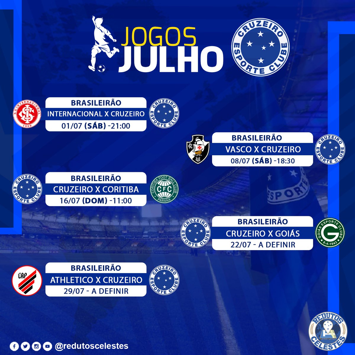 CRUZOEIRO on X: Os próximos 6 jogos do @Cruzeiro na temporada!   / X