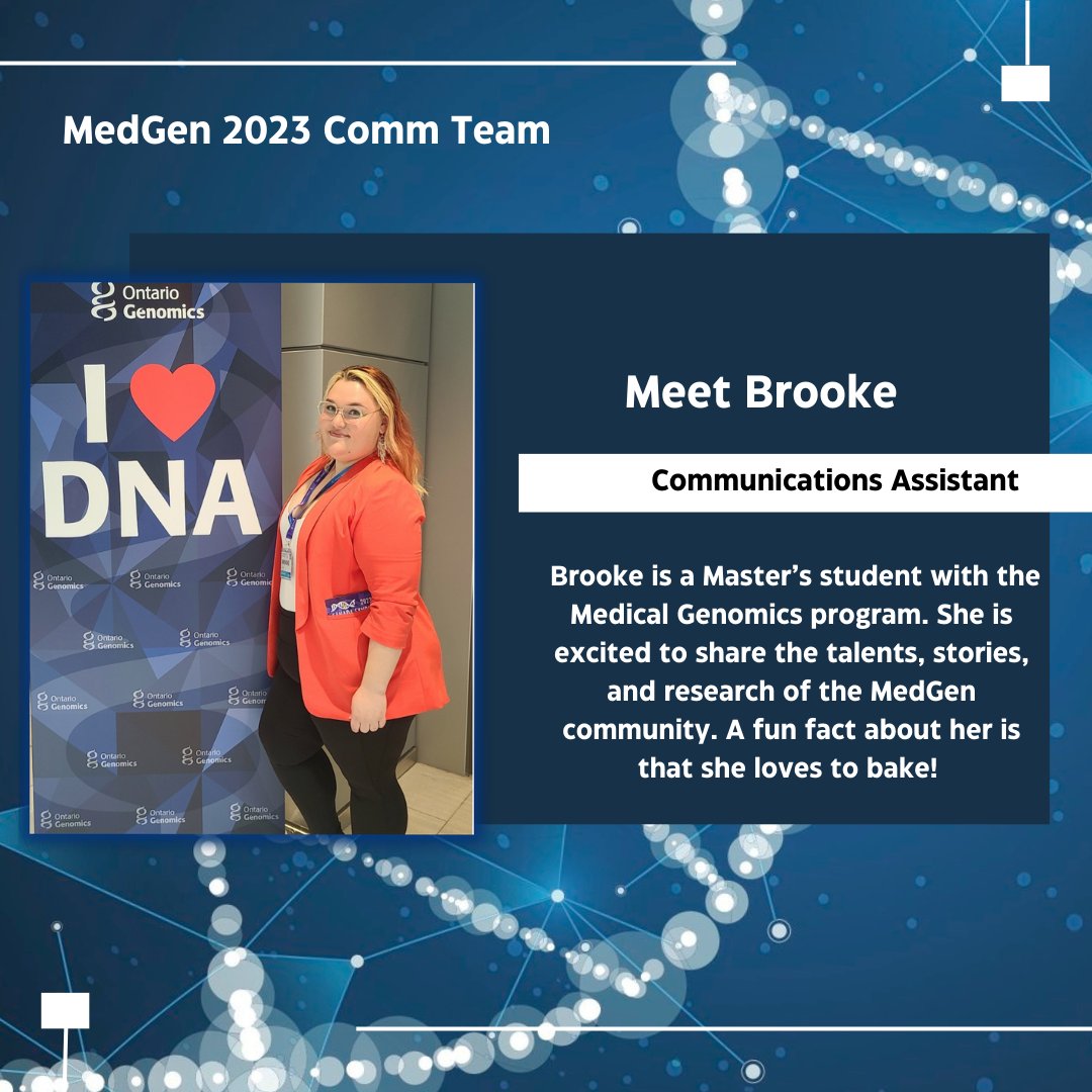 We're so excited to have @TBrookeCoe join our team - Welcome Brooke!  You can read more about her at: moleculargenetics.utoronto.ca/news/introduci…

#MedGen #MedicalGenomics #Genomics #communications #studentsuccess #UofT