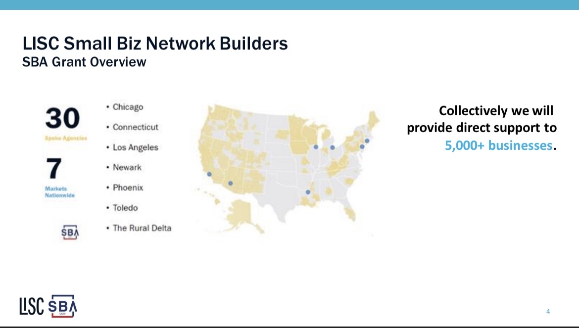 LISC_HQ's tweet photo. Today is day two of our #LISCCNPP convening with our 30 spoke partners and @SBAgov in Chicago. The Community Navigator Pilot Program is driving #local community entrepreneurship in communities across the nation. Join the conversation online by following #C4CE and #LISCCNPP. https://t.co/QwoPnVTOWH