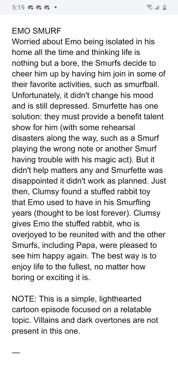 MatthewJGrisha1's tweet photo. Smurfs: 'Emo Smurf' premise concept 

#emosmurf #OC #thesmurfs #smurfs #1981series #hannabarbera #fanfiction #concept #premise https://t.co/FtGVw3RSqu
