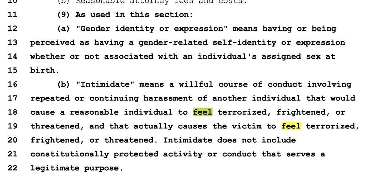 greg_price11's tweet photo. Using somebody's wrong pronouns is about to become a felony in Michigan punishable by 5 years in prison and a $10,000 fine.

This is in addition to using words that cause somebody to "feel terrorized, frightened, or threatened"

HB 4474 has already passed the state House of Reps https://t.co/FxPQLVZeKI