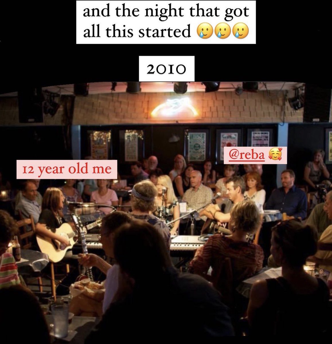 shoutout to the night and the place and the person who started it all :) <a href="/BluebirdCafeTN/">The Bluebird Cafe</a> <a href="/reba/">Reba McEntire</a> ❤️❤️❤️