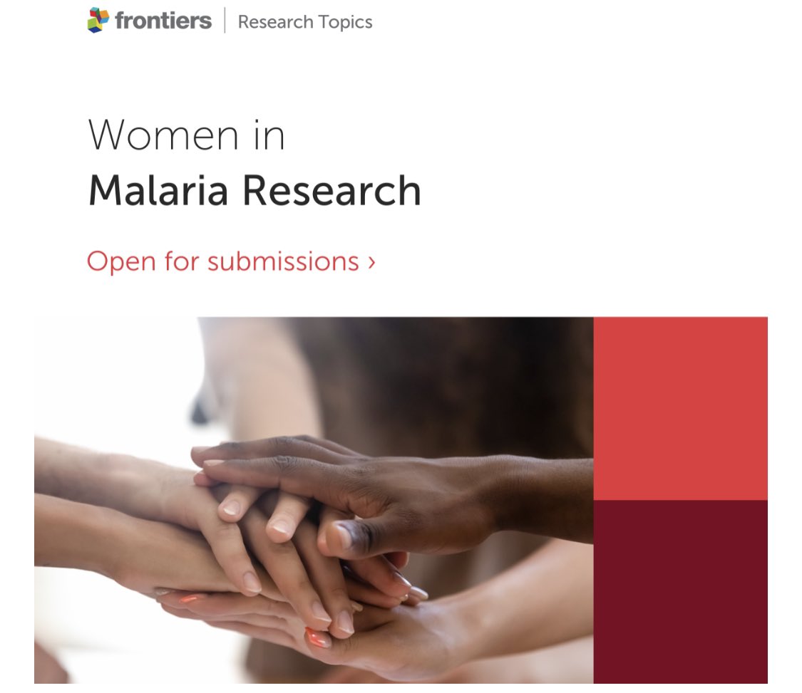 Manuscript submission is now open for the inaugural “Women in Malaria Research” series in Frontiers. 
Abstract submission: 10. July
Manuscript submission: 13. November 
If you are a WiM research &amp; want to be a part of this initiative, check it out! frontiersin.org/research-topic…
