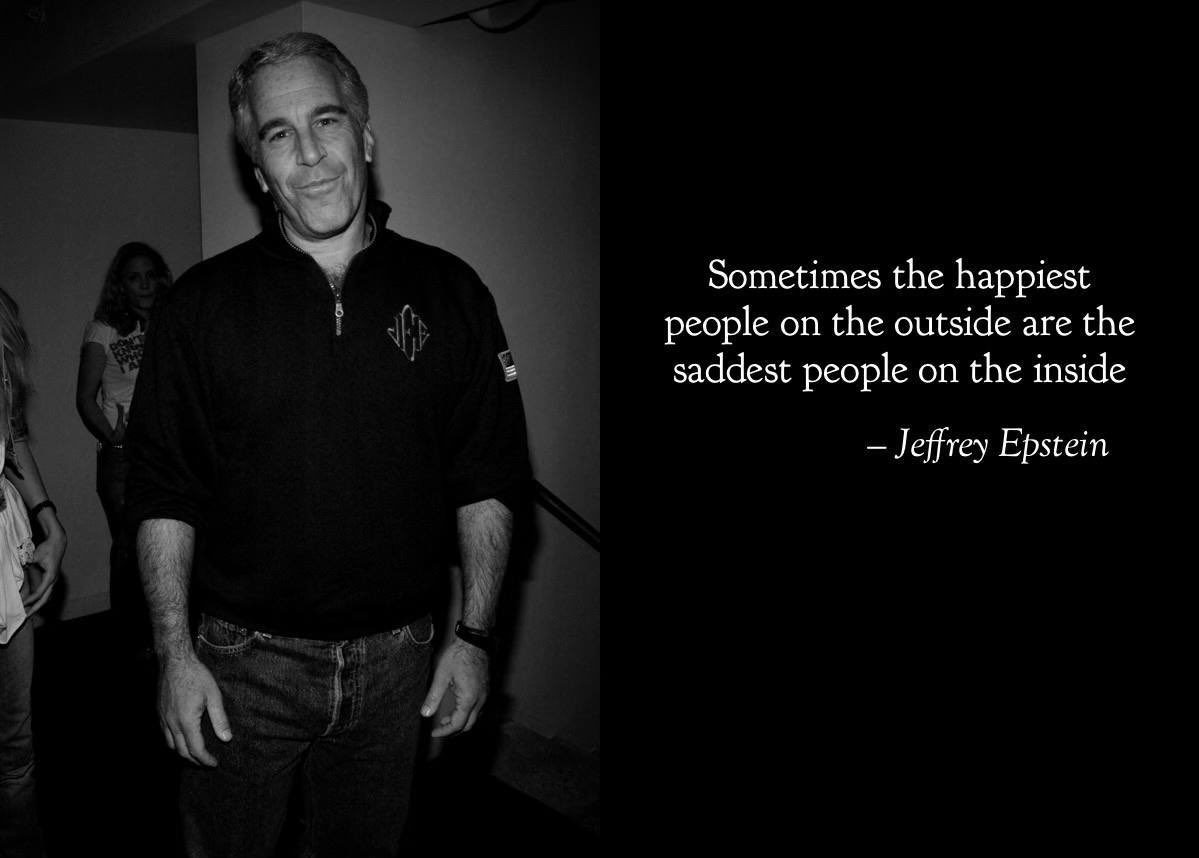 CryptoooMannn's tweet photo. I think you people don’t understand. Depression is real and it’s not getting enough exposure. That is why $EPSTN exists…

@EpsteinCoin https://t.co/ErBX3b7H7W