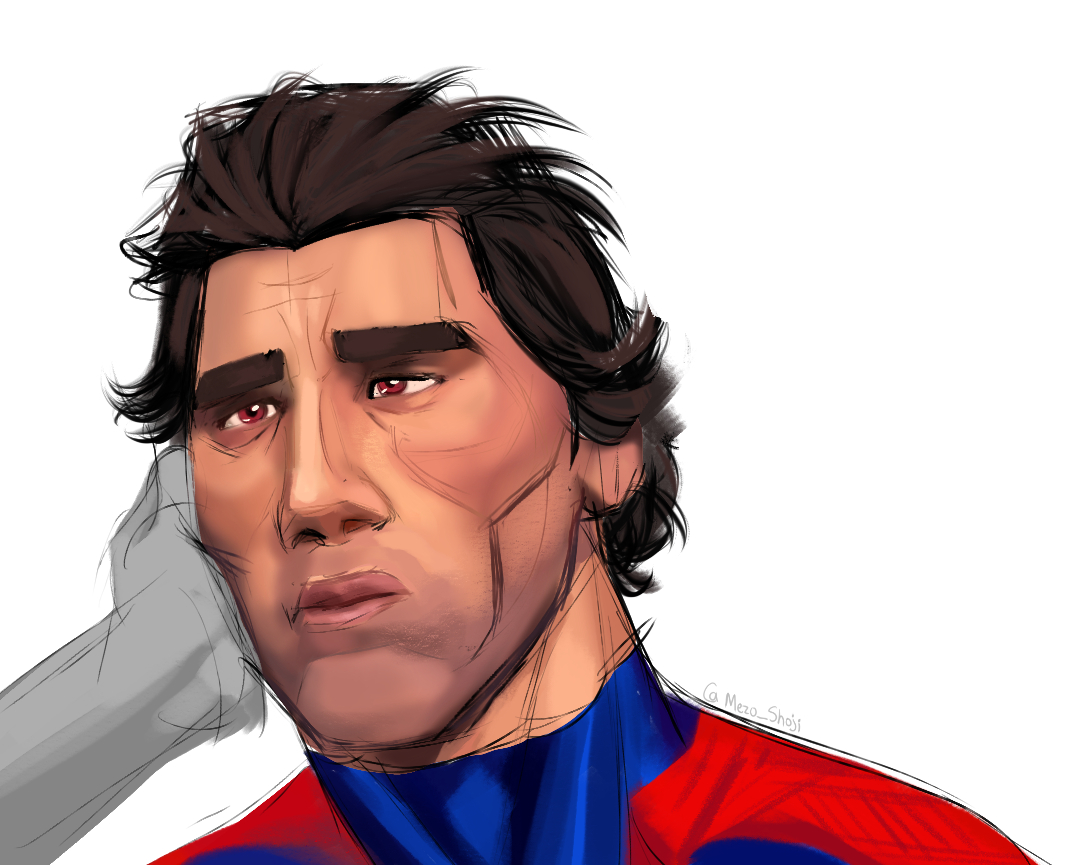 Mezo_Shoji's tweet photo. Im so tired.. #SpiderManAcrossTheSpiderVerse #MIGUELOHARA https://t.co/X2NHtK9aUa
