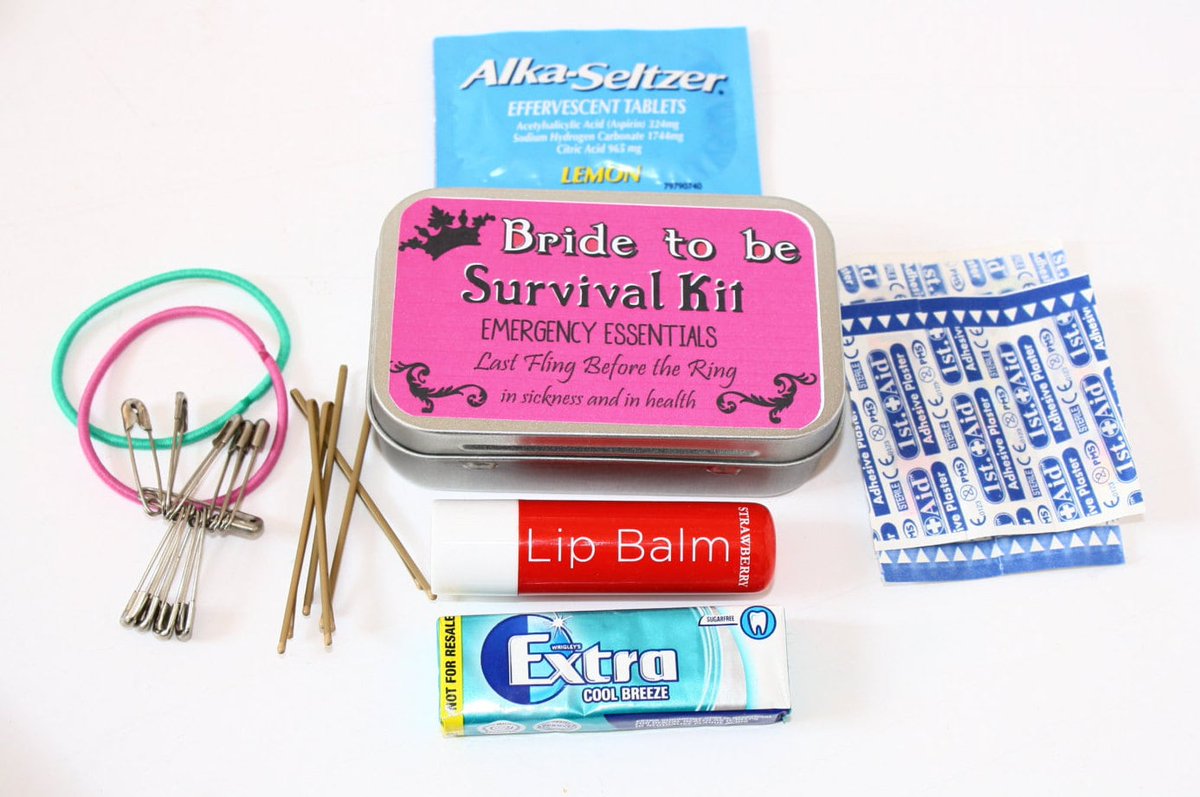 Really love this, from the Etsy shop RibbonPrintandGifts. etsy.me/44lBxK7 #etsy #gift #handmade #rescuekit #survivalkit #tin #partyfavour #bridalshower #stagparty #groomsman E: info@henandstagnights.ie