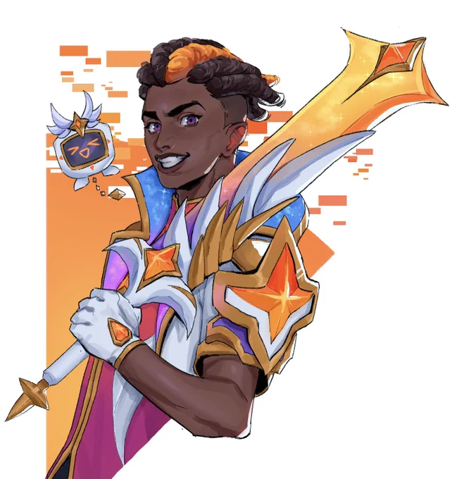 Star Guardian Ekko for orange! His skin is so detailed ;-;  Now yellow!