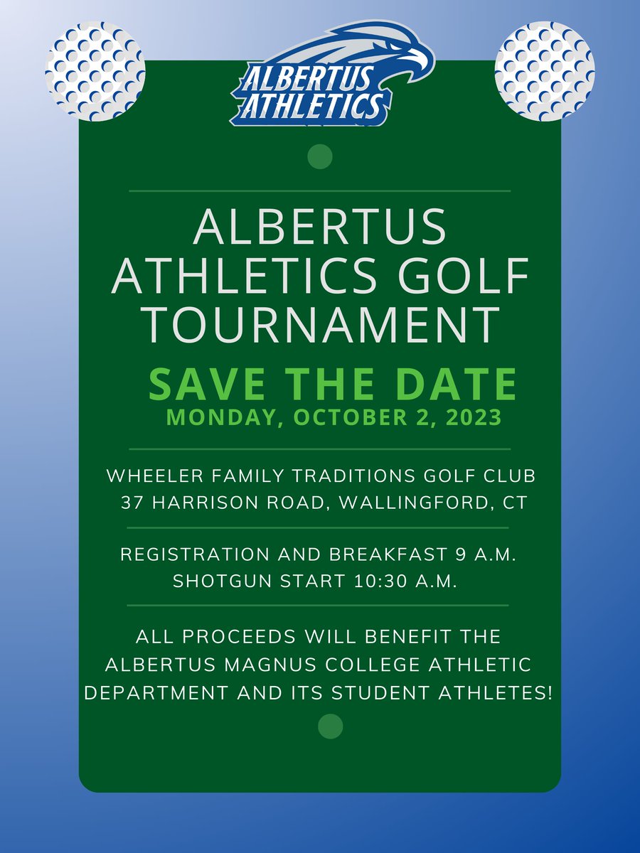SAVE THE DATE! 🗓️ @AMCAthletics is hosting its first ever golf tournament on October 2nd, 2023… details and registration to follow 🔜!

#fearlessfalcons