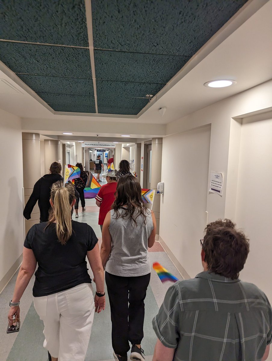 grhospitalkw's tweet photo. Team members, patients, and family marched in GRH’s first Pride Parade at our KW and Freeport Campuses for Pride Month and the hospital’s ‘Be An Ally Week’ hosted by the 2SLGBTQIA+ employee working group. Thank you to everyone who showed their support and solidarity. Happy Pride! https://t.co/rAZDm3t6mH