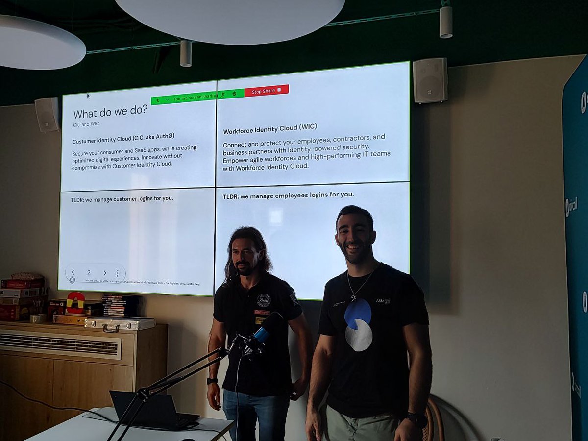 MadridDevops's tweet image. Muchas gracias a @ahachete por una gran charla sobre bases  de datos en Kubernetes, a @aircalltech por ceder sus oficinas y a @okta por las pizzas para el tiempo de socializar tras la charla. Asi da gusto seguir promoviendo  la cultura devops. #madrid_devops #DevOps