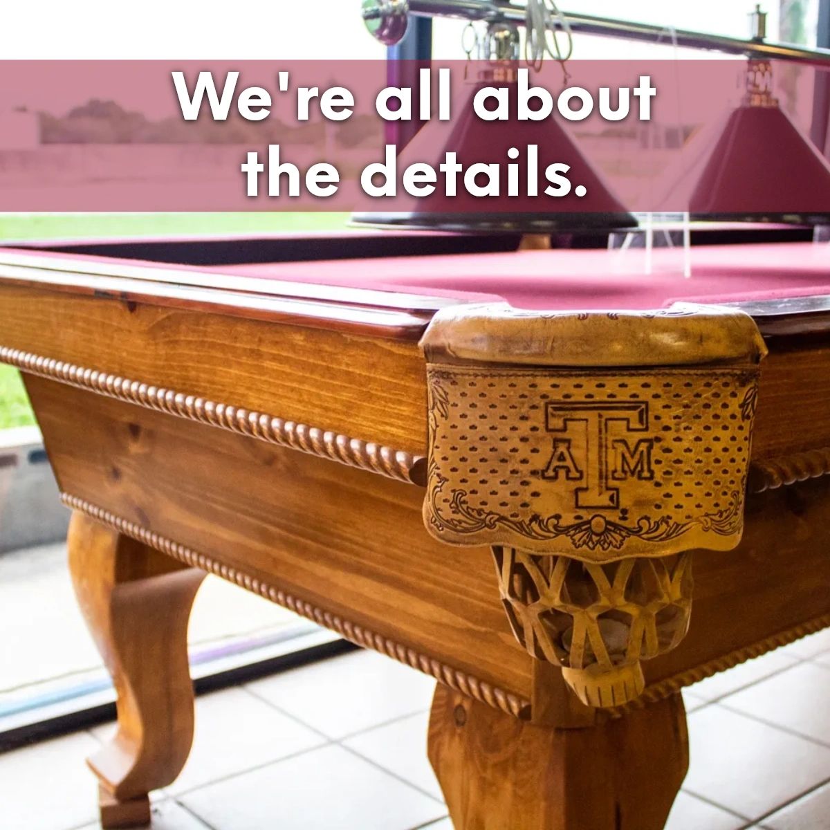 CustomTablesTX's tweet image. When it comes to your custom pool table, it&apos;s all about the details. You can always count on us to make sure everything looks perfect before we&apos;re finished creating your ultimate pool table. #CustomPoolTables #CentralTexasPoolTables #PoolTableOutlet #Shuffleboards