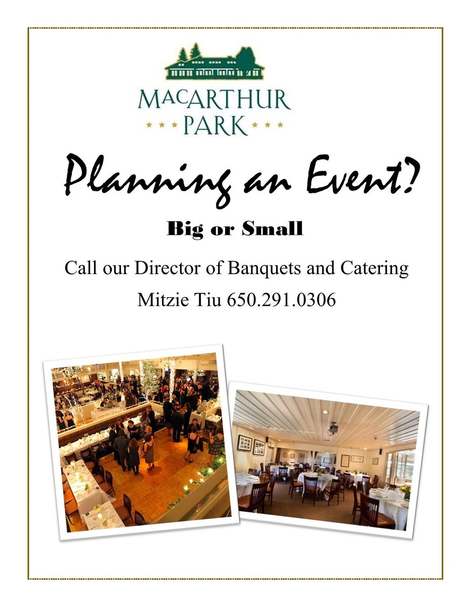 MacArthurParkCA's tweet photo. Planning a special event? Let us do the cooking for you! Our banquets and catering service will leave your guests satisfied and impressed. Contact us for more info. 🎉🍴 https://t.co/gZY9Dlk0fb
