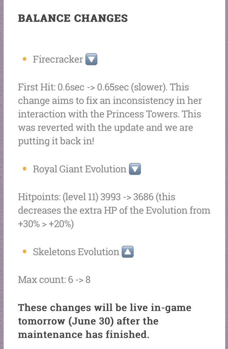 Early balance changes 👀