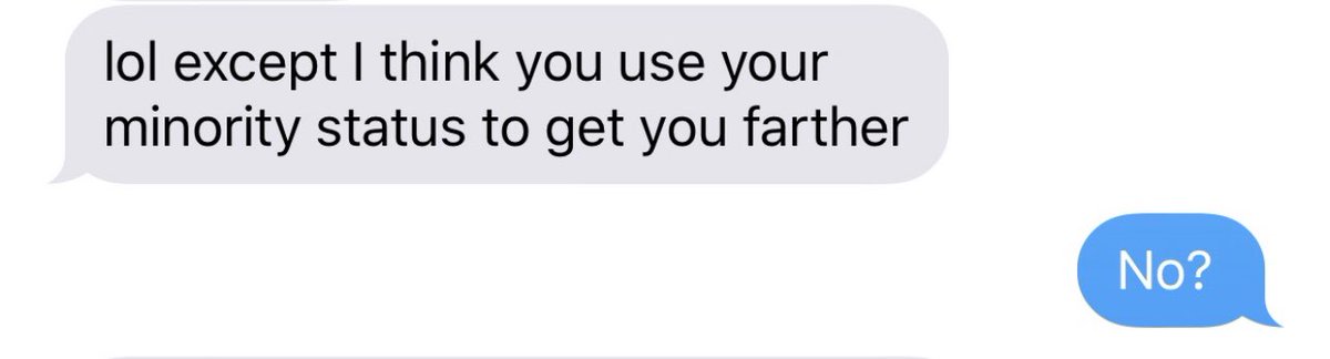 i’ll never forget the first time a peer told me i was just the #AffirmativeAction admit, occupying spaces where i didn’t belong or deserved to be a part of. 

sentiment still persists to this day &amp; how my journey has been dictated by my race, ethnicity, &amp; minoritized status.

🧵