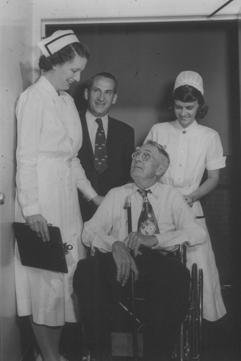 historyatnih's tweet photo. When the @NIHClinicalCntr opened in July 1953, the first patient they welcomed was Charles Meredith, a Maryland farmer with prostate cancer. #70YearsOfFirsts https://t.co/1WaKQdIceq