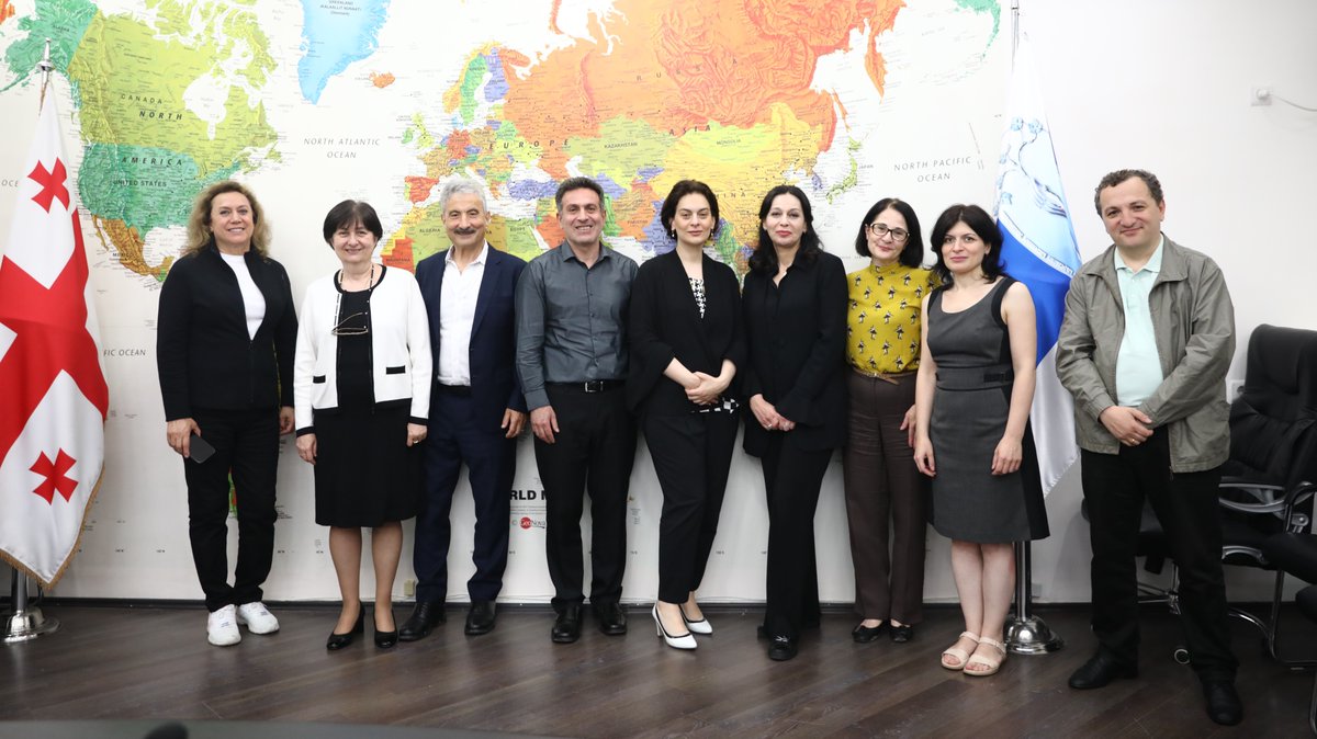 Visiting Professor Tina Chikovani at the Tbilisi State Medical University . L-R  Georgette Vojdani, Tina Chikovani, Aristo Vojdani, Giorgi Kharebava, Sofio Bakhtadze, Tinatin Kilasinia, Nino Kikodze, Nona Janikashvili, Malkhaz Getia.