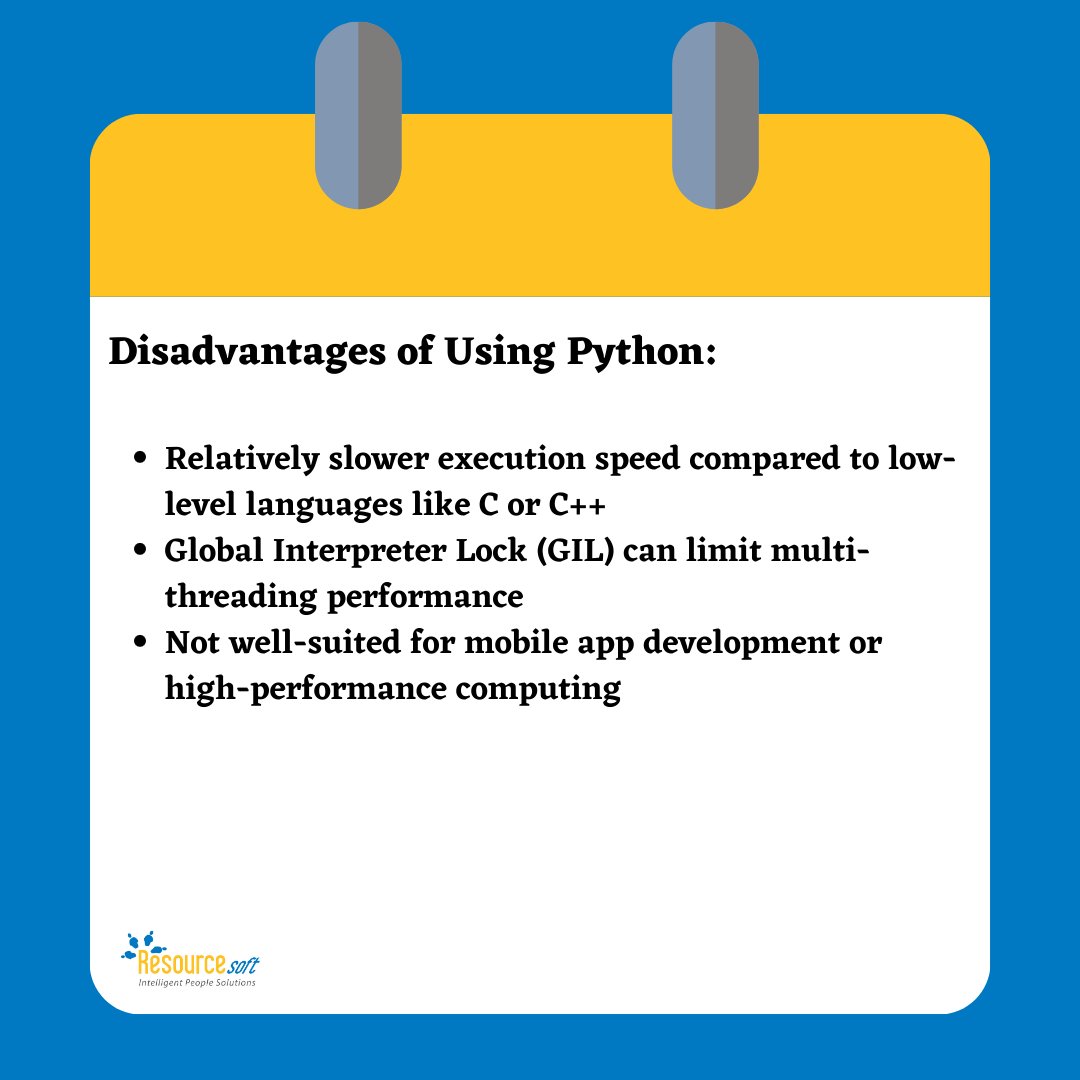 ResourcesoftInc's tweet image. 🐍 Unleash the Power of Python! 🌟
Discover the versatility and simplicity of Python in our latest post, as we explore its origin, benefits, and wide range of applications. #PythonLanguage #VersatileCoding #UnlockPotential