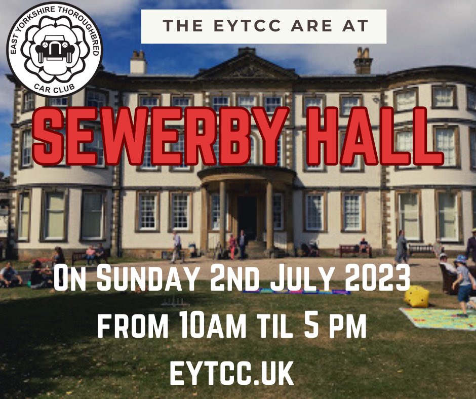 Don’t forget it’s our event at <a href="/SewerbyHall/">Sewerby Hall</a> this Sunday. For more details and how to book visit eytcc.uk/events-calenda… 

Visiting public welcome - Usual admission applies sewerbyhall.co.uk/prices-and-pas…