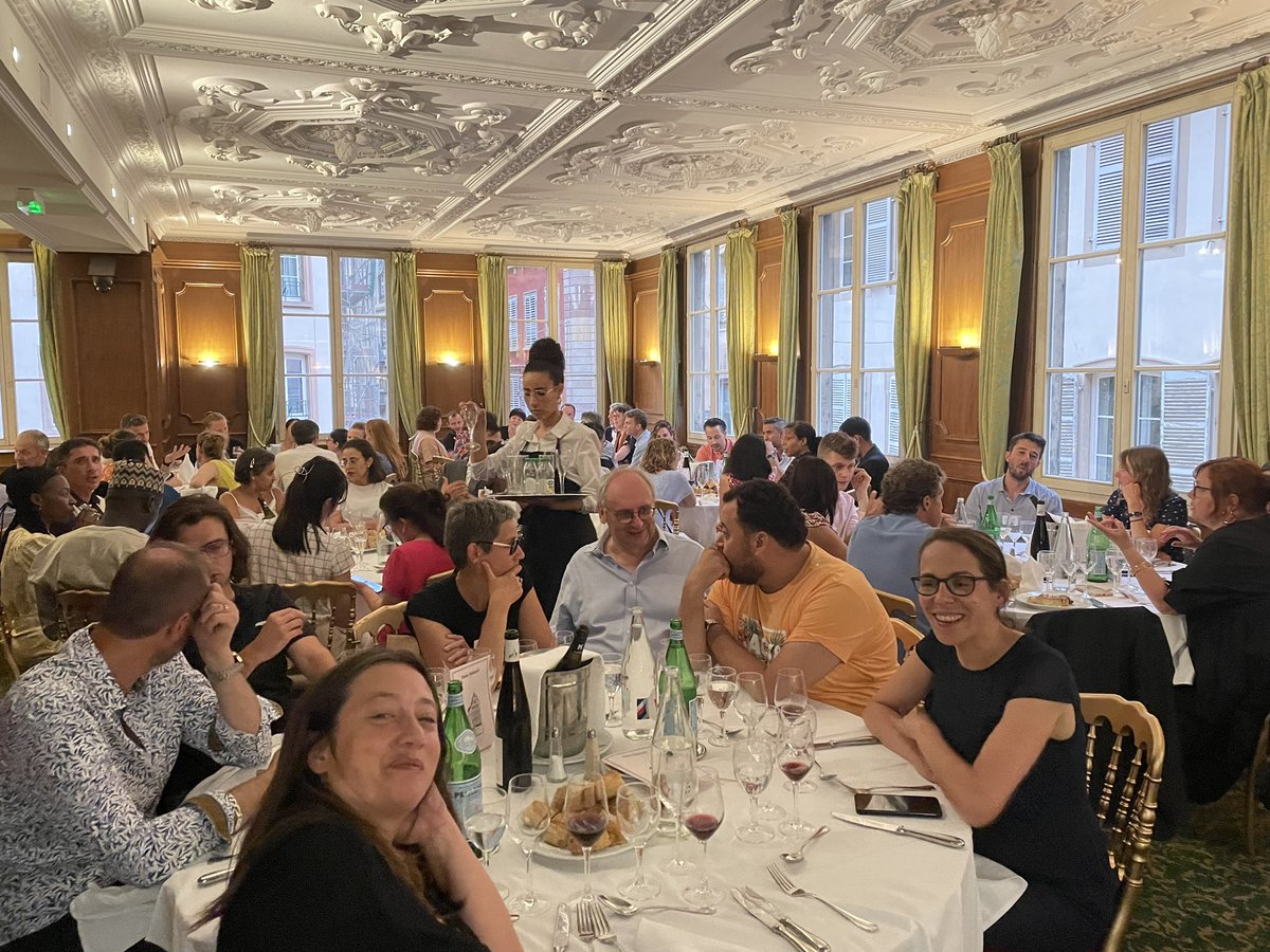 cyrine's tweet image. Gala dinner of the @AcEntInnov conference in Strasbourg 🥂
Thank you Dimo Dimov for the fascinating keynote!
Perfect organization by my colleague and friend @HamelinAnaisIEP co-editor-in-chief of the @revue_ENT /Review of Entrepreneurship 👏🏼
#AEI2023 #Entrepreneurship #innovation