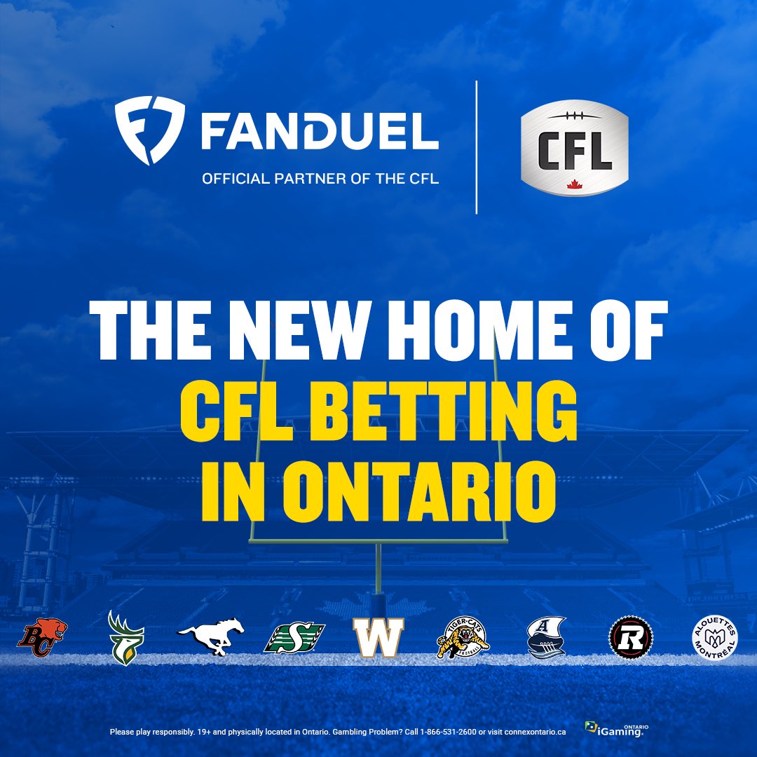.<a href="/CFL/">CFL</a> betting has a new home in Ontario! FanDuel is now proud partners of the Canadian Football League 🏈