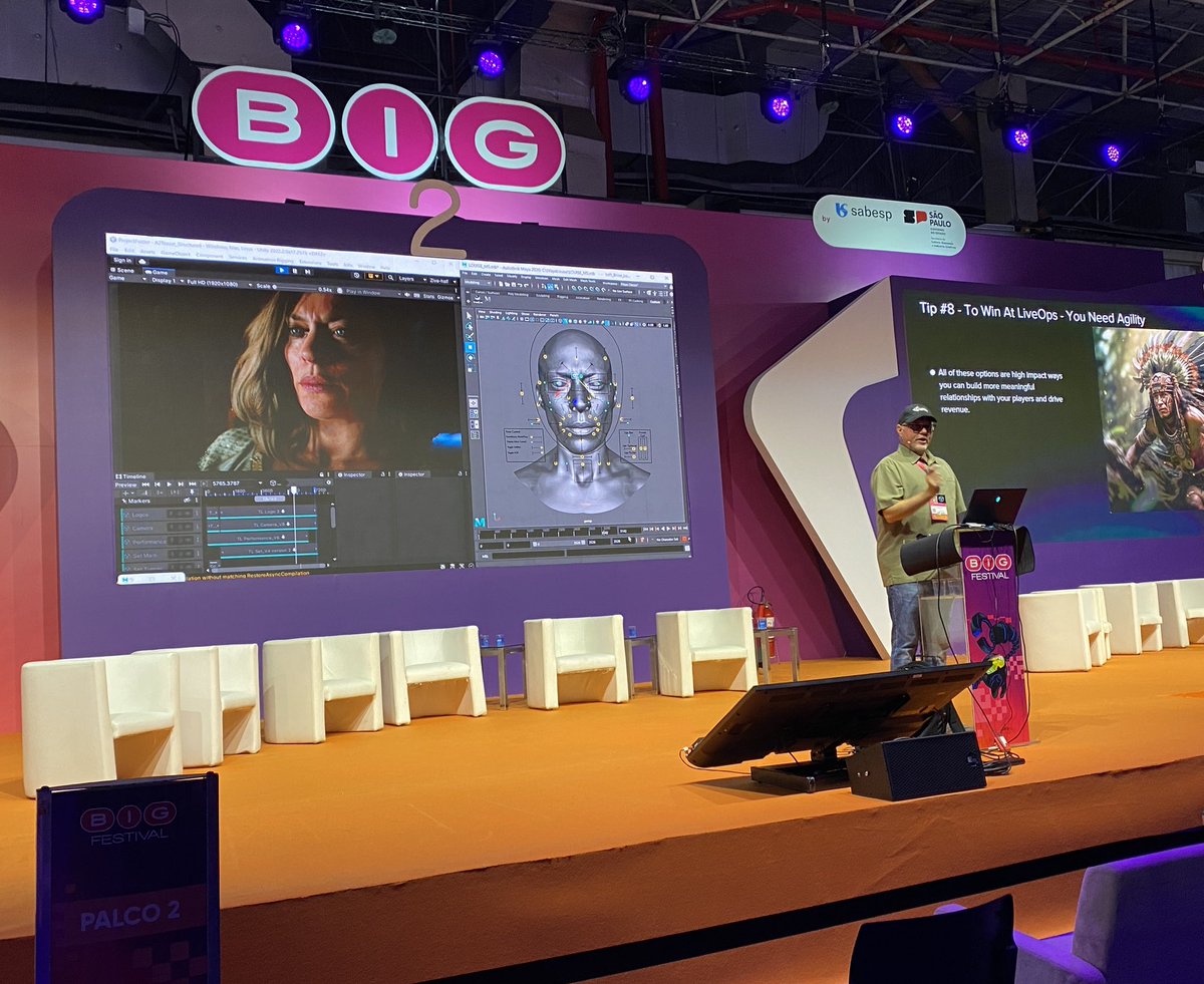 alainwong's tweet image. Mark Schoennagel @unity3dmarks showing off how to create realistic digital humans in Unity with the award-winning cinematic Enemies package @unitygames #BIG23 #bigfestival