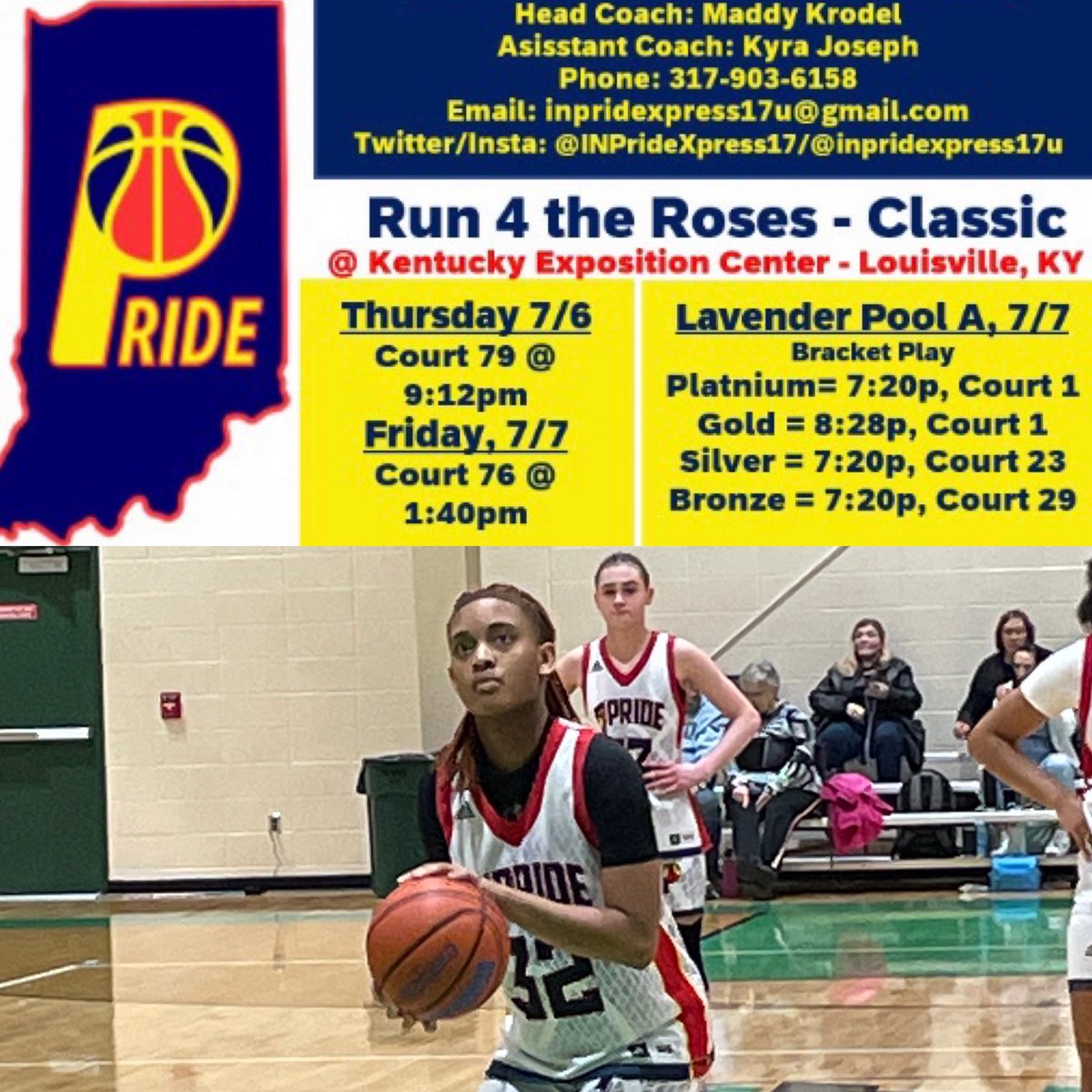 Come watch us play at <a href="/TFNsRun4Roses/">TFN's Run 4 Roses</a> <a href="/IUKWBB/">IU Kokomo Women’s Basketball</a> <a href="/GCMapleLeafs_WB/">Goshen College Women’s Basketball</a> <a href="/CoachTiff21/">Coach Tiff</a> <a href="/LewisShine/">Lewis Shine (Graphic Designer)</a> @FCGrizWBB <a href="/CornerstoneWBB/">Cornerstone WBB</a> <a href="/ElmhurstU_WBB/">Elmhurst University Women's Basketball</a> <a href="/INTechWBB/">Indiana Tech Women’s Basketball</a> <a href="/BUPilotsWBB/">Bethel Pilots Women's Basketball</a> <a href="/GraceLancers/">Grace Athletics</a> <a href="/CoachBrooks021/">Coach Steve Brooks</a> <a href="/MyronBrown_/">Coach MB</a> <a href="/jalc_wbb/">Lady Vols Basketball</a> <a href="/AQWomensBBall/">AQ Womens Basketball</a> <a href="/TrineWBB/">Trine Women's BBall</a> <a href="/PennWBB/">Penn Women's Basketball</a> @northcentral <a href="/NCMCWBB/">North Central Missouri College WBB</a> @INPrideXpress17