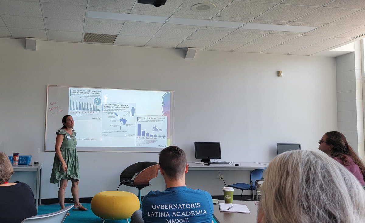 @Marishawkins presenting pre/during/after reading strategies <a href="/edcampciva/">edcampciva</a>. Excellent two days learning about current topics in the foreign language class.  Thanks so much @Marishawkins and <a href="/LynneHendrick/">Lynne Hendrick</a> for such organized camp and thoughtful presentations.