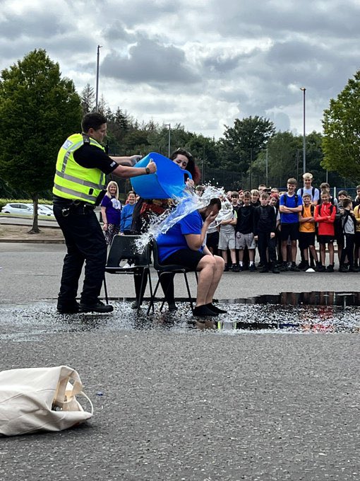 Such a fun day hosting <a href="/GHSfalkirk/">Graeme High School</a> annual lip sync for our charities day with @MissJenkinsRMPS.  I can’t say I enjoyed ‘Soak the Teacher’ as much right enough🥲.  However, it was a great day with lots of money raised for our amazing house charities.  Well done to all involved 👏🏼!