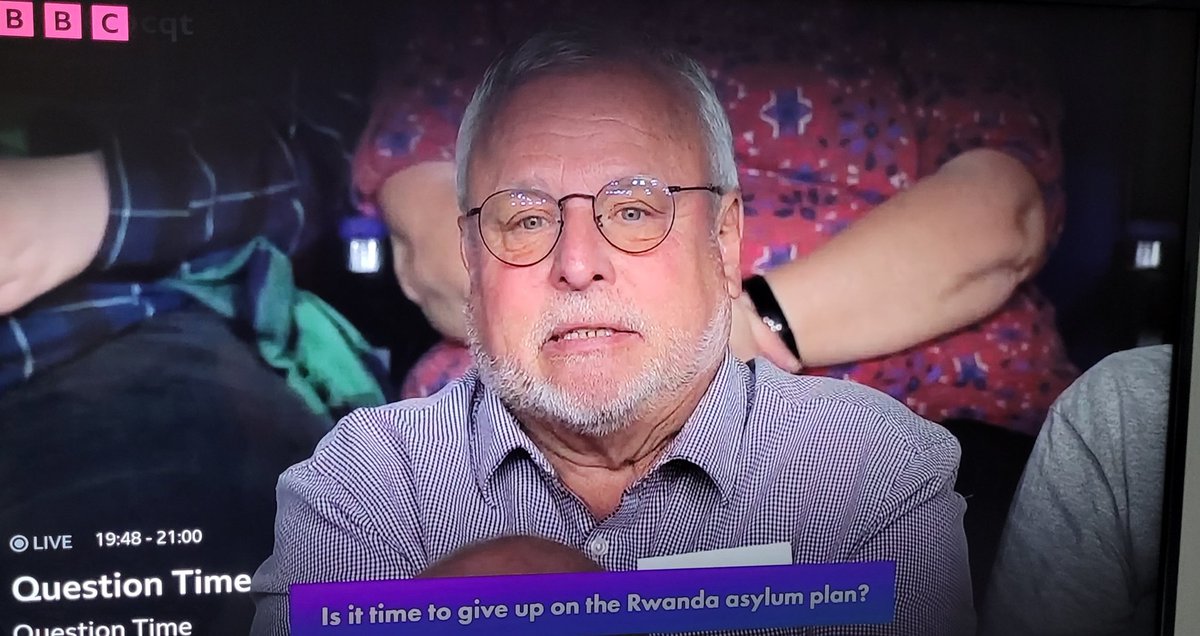 BBC Question Time - this chap actually thinks the dinghy boys are all health workers, who will help the NHS 🙄