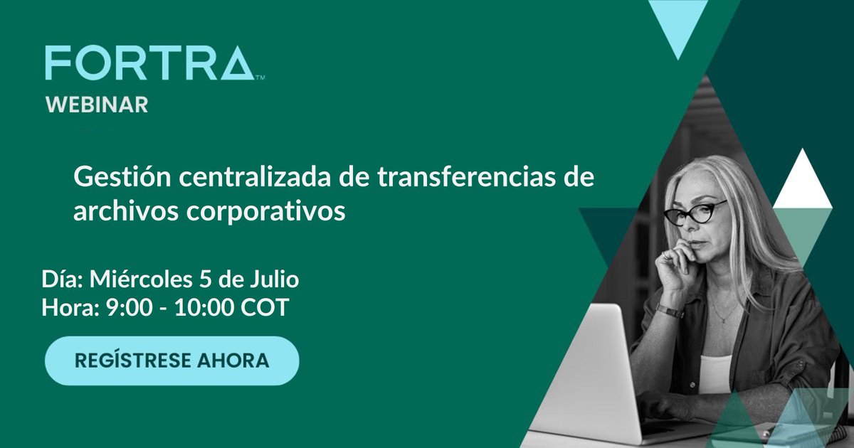 RedsisIt's tweet image. 📚 "Gestión centralizada de transferencias de archivos corporativos "
📅 Miércoles 05 de Julio 🕛 9:00 COT
🔈 El webinar será en español
✏️ Enlace de registro: https:register.gotowebinar.com/register/66358…
🗣️ Fortra 
#MFT #FTP #SFTP #FT