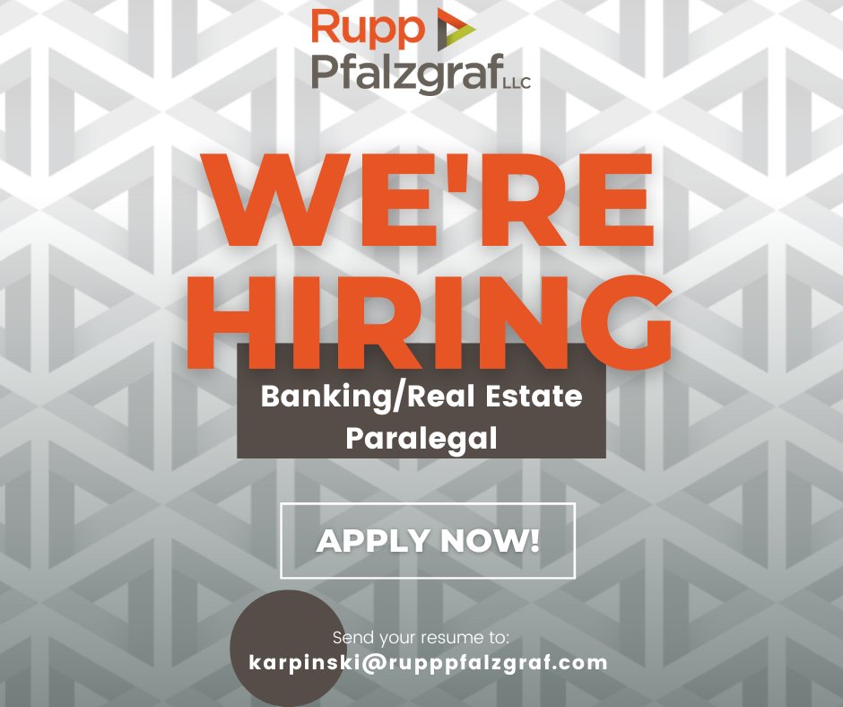 Rupp Pfalzgraf LLC on Twitter "We're Hiring! Rupp Pfalzgraf seeks a