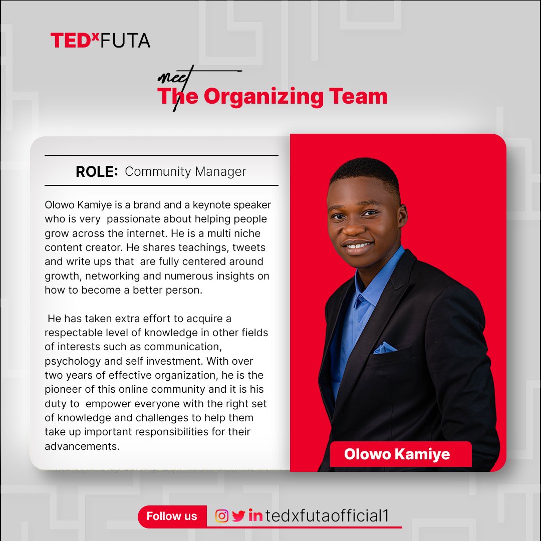 #TEDxFUTA #HypeEmpire  #MeetTheTeam #InspiringIdeas #UnleashPotential #Futa #Akure
