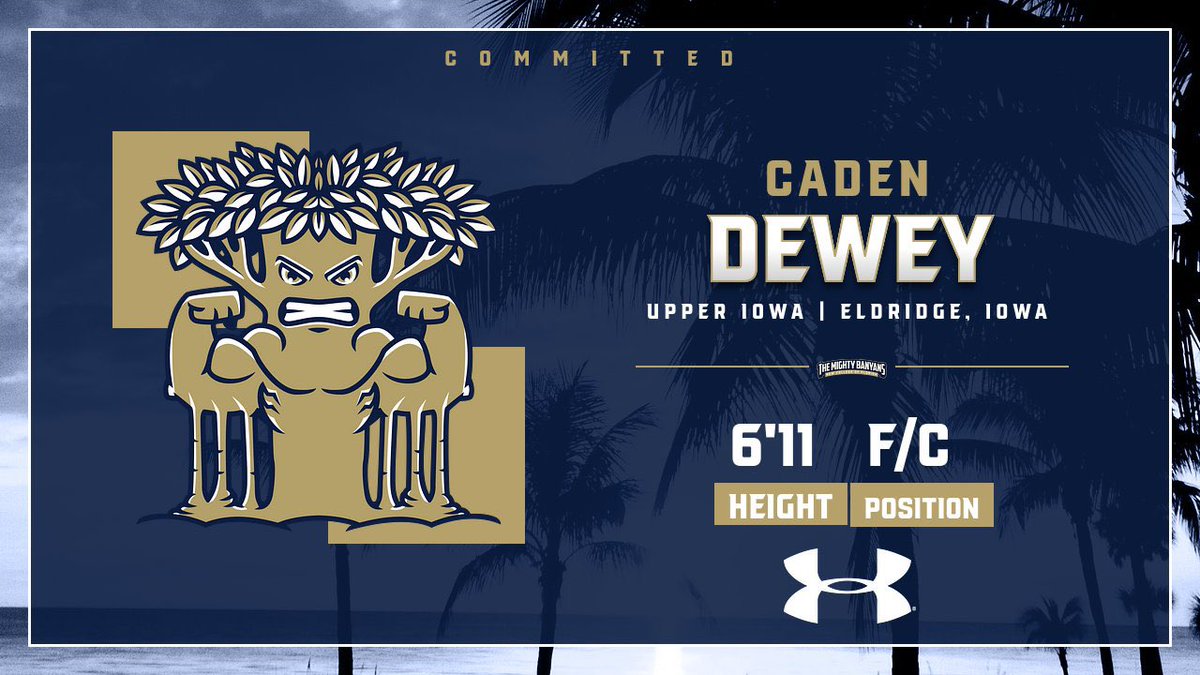Welcome to the beach! ☀️

Caden Dewey (<a href="/cadendewey1/">Caden Dewey</a>) is a 6’11 D2 transfer from Upper Iowa. He will bring size and skill to our program, and will be a leader on and off the court. 

Glad to have you here!

#HoopsInParadise 🌴