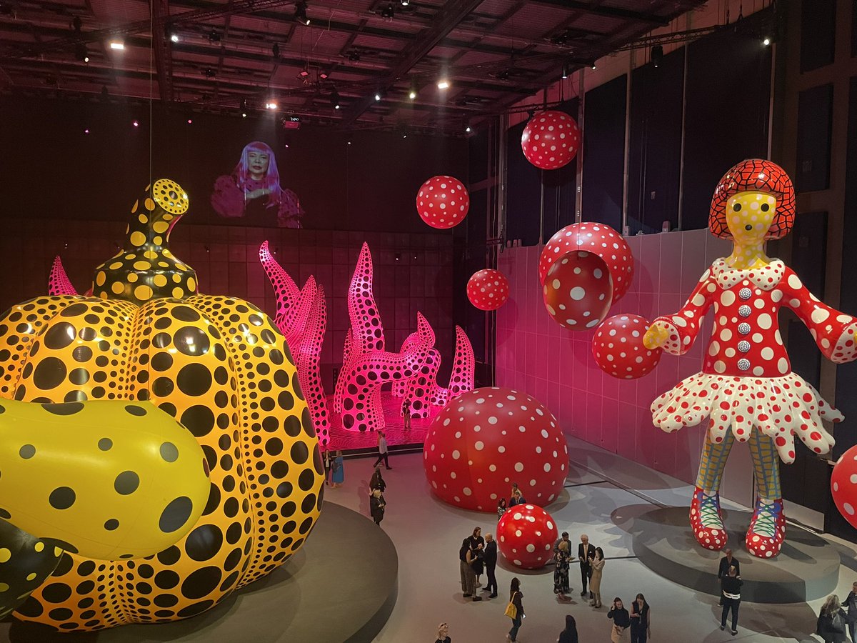 laura_culture's tweet photo. Brilliant to be at the Aviva Studios, home of @factoryintl for the opening of the #MIF23. Festival programme looks fantastic, space is incredible and the Yayoi Kusama: You, Me and the Balloons exhibition is mind blowing https://t.co/kN7PoM0R0U