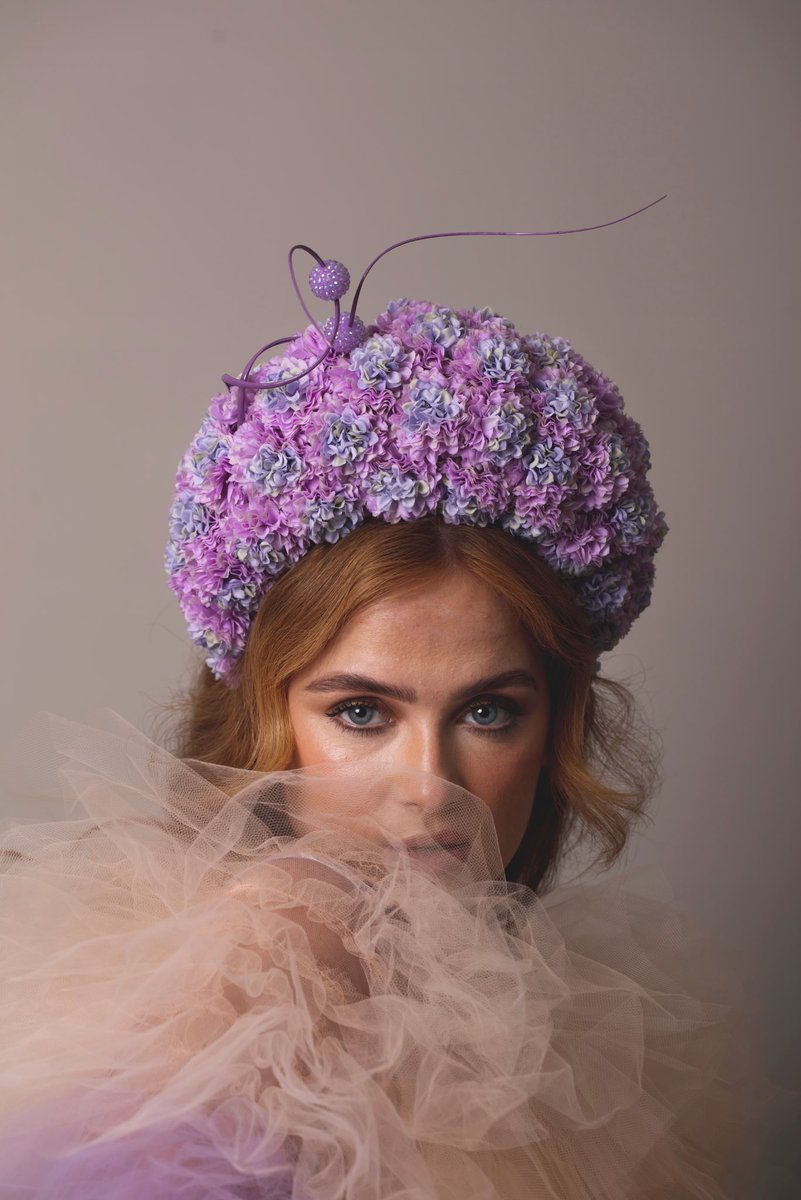 Get Race Ready with our purple lilac floral pom crown!

This one off limited edition beauty is available now on our website!💕

Pale blue chiffon floral hat embellished with feathers and beading!😍

#debfanning #cifd #millinery #madelocal #cifd #lovemadelocal