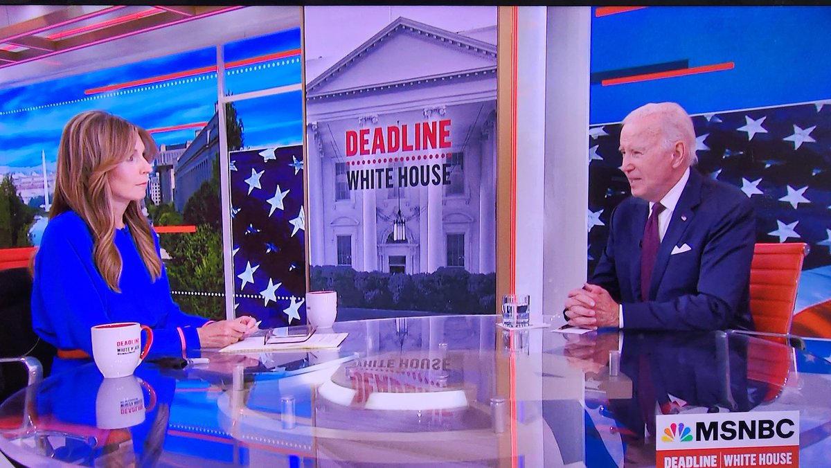 HOLY SHIT, President Biden is doing a live interview with Nicolle Wallace right now on MSNBC!